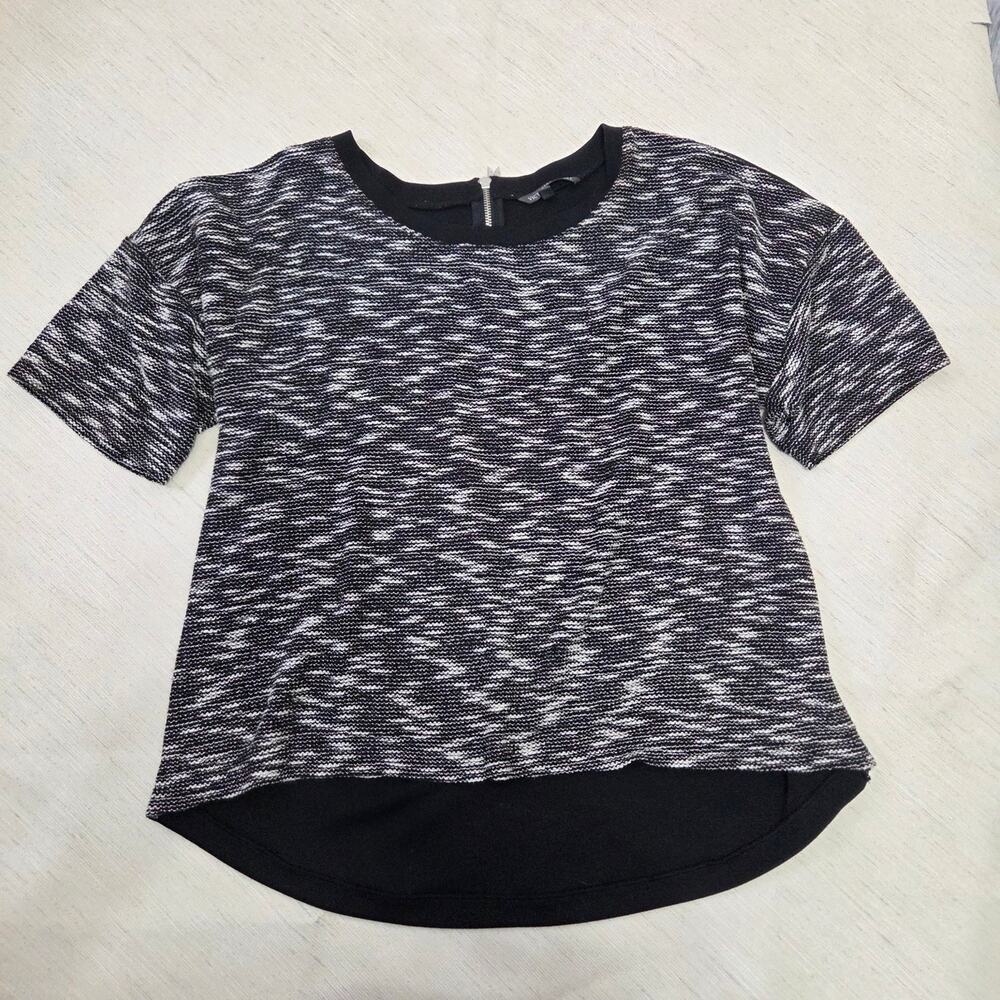 Victoria's Secret Woman's Black and White short sleeve Sweater size L